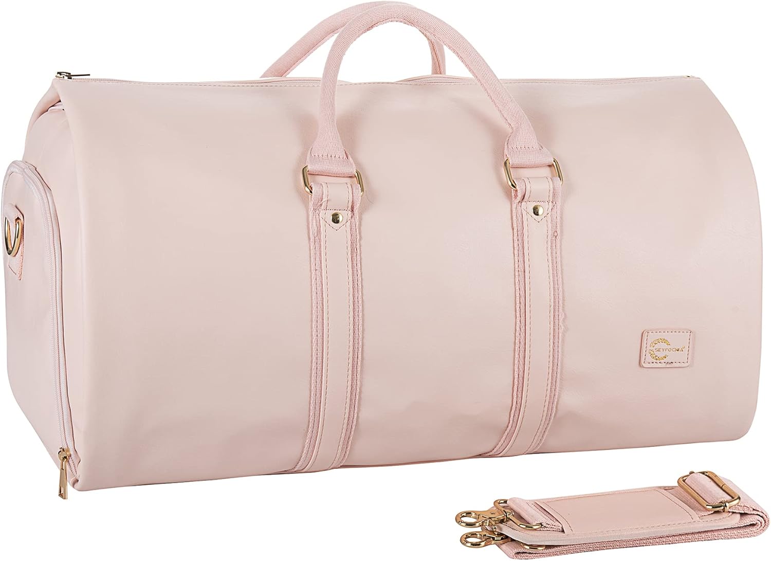 Konvertierbare PU-Leder-Kleidungs-Duffel – Handgepäck Weekender Reisetasche