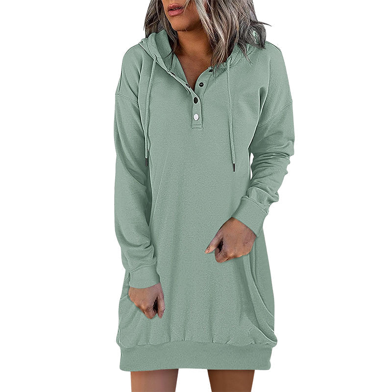 Minimalistische Long Damen Hoodie – Valeria