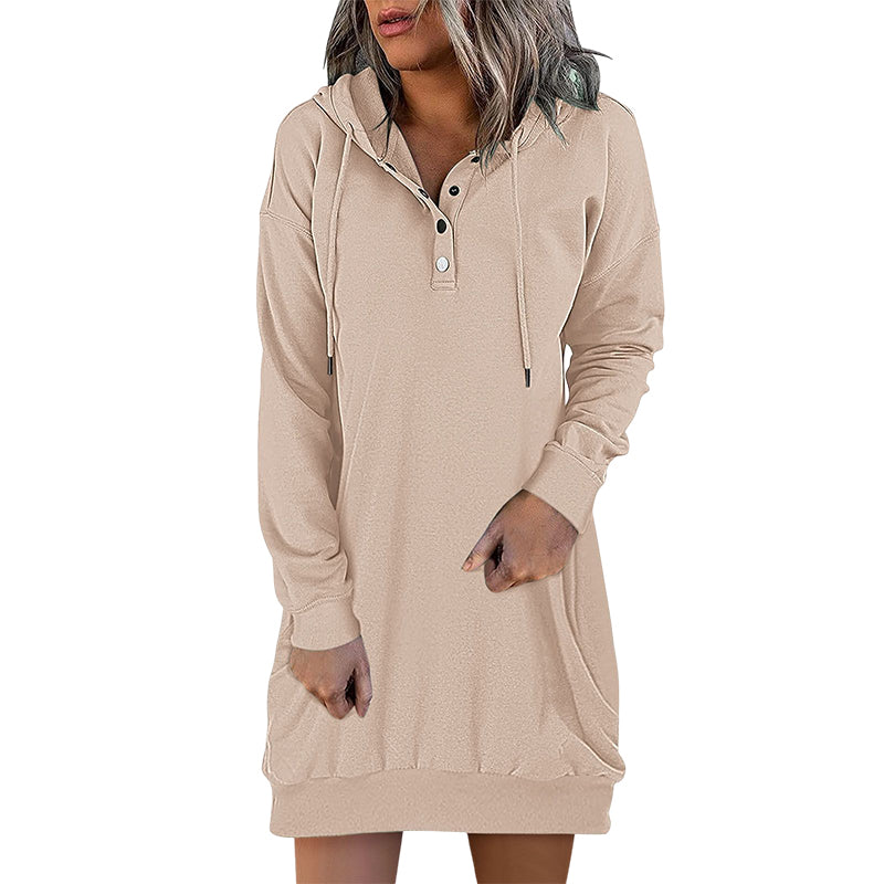 Minimalistische Long Damen Hoodie – Valeria