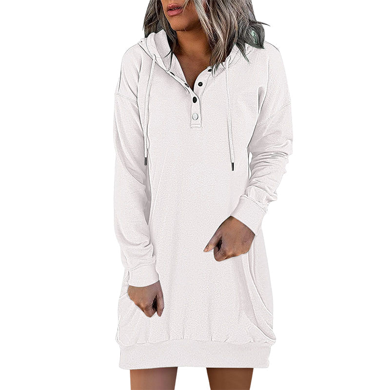 Minimalistische Long Damen Hoodie – Valeria
