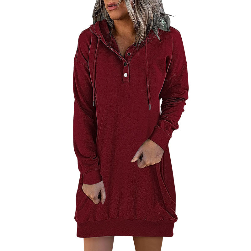 Minimalistische Long Damen Hoodie – Valeria