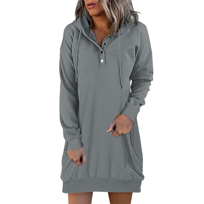 Minimalistische Long Damen Hoodie – Valeria