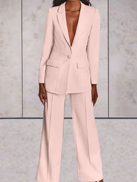 Damen Business-Zweiteiler mit Blazer & Weitbein-Hose – Emilia