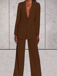 Damen Business-Zweiteiler mit Blazer & Weitbein-Hose – Emilia