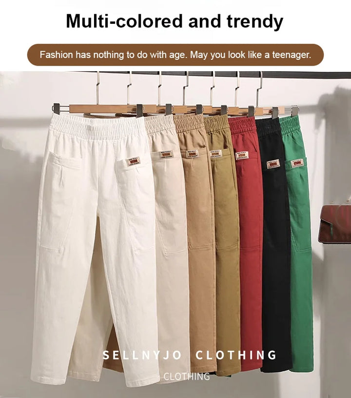 Leichte Sommerhose aus Baumwolle mit Stretchbund – Linnea