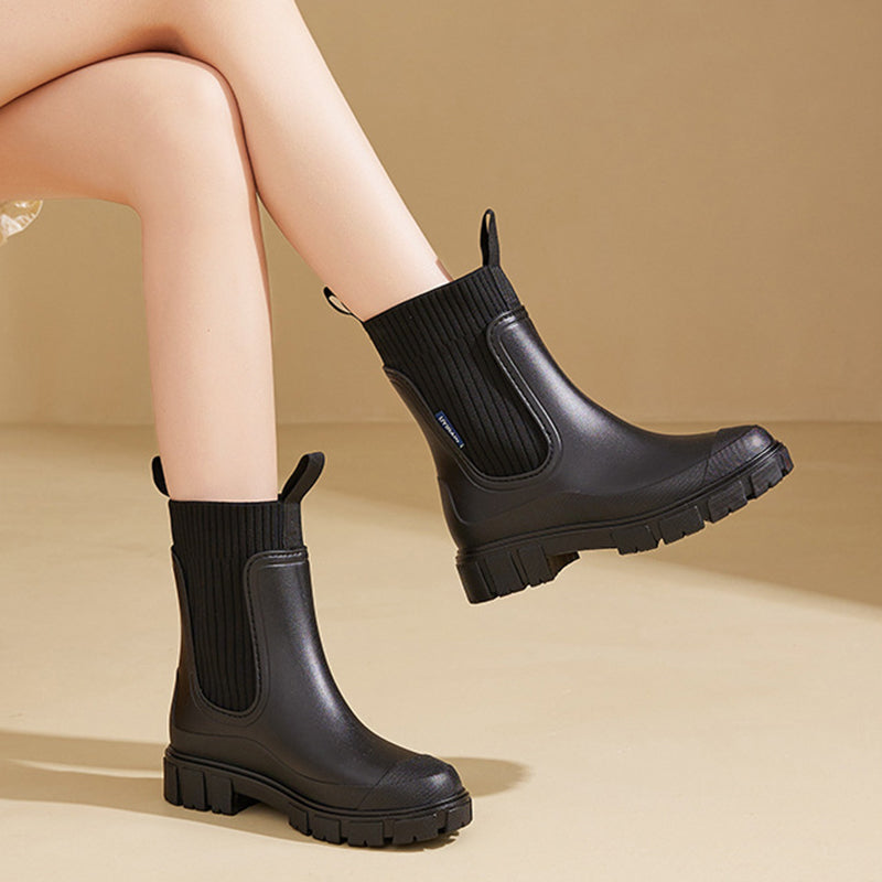 Damen Regenstiefel wasserdicht mit dicker Profilsohle – Arvella