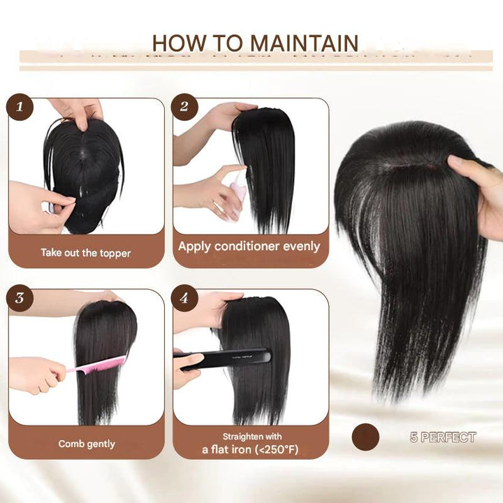 Clip-in Hairpiece with Bangs – Livia