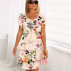 Geblümtes Wasserfall-Sommerkleid mit verstellbaren Trägern – Leona