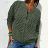 Strickjacke mit Reißverschluss & luftiger Struktur – Fenja