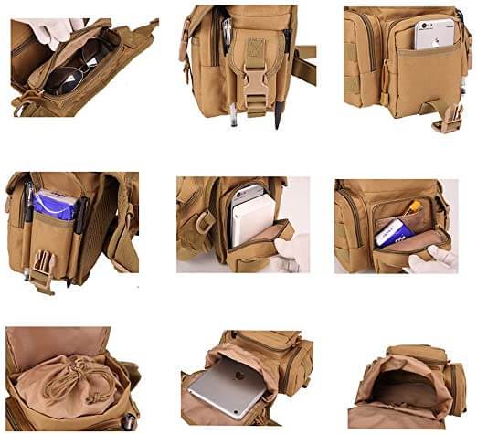 Strapazierfähige Taktische Oberschenkel-Tasche für Herren – Wasserdichtes Multi-Taschen-Design
