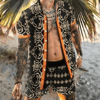 Zweiteiliges Herren Sommer Set mit Patchwork-Print – Malik