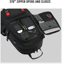 60L Wasserdichter Reise-Laptop-Rucksack mit USB und Schuhfach