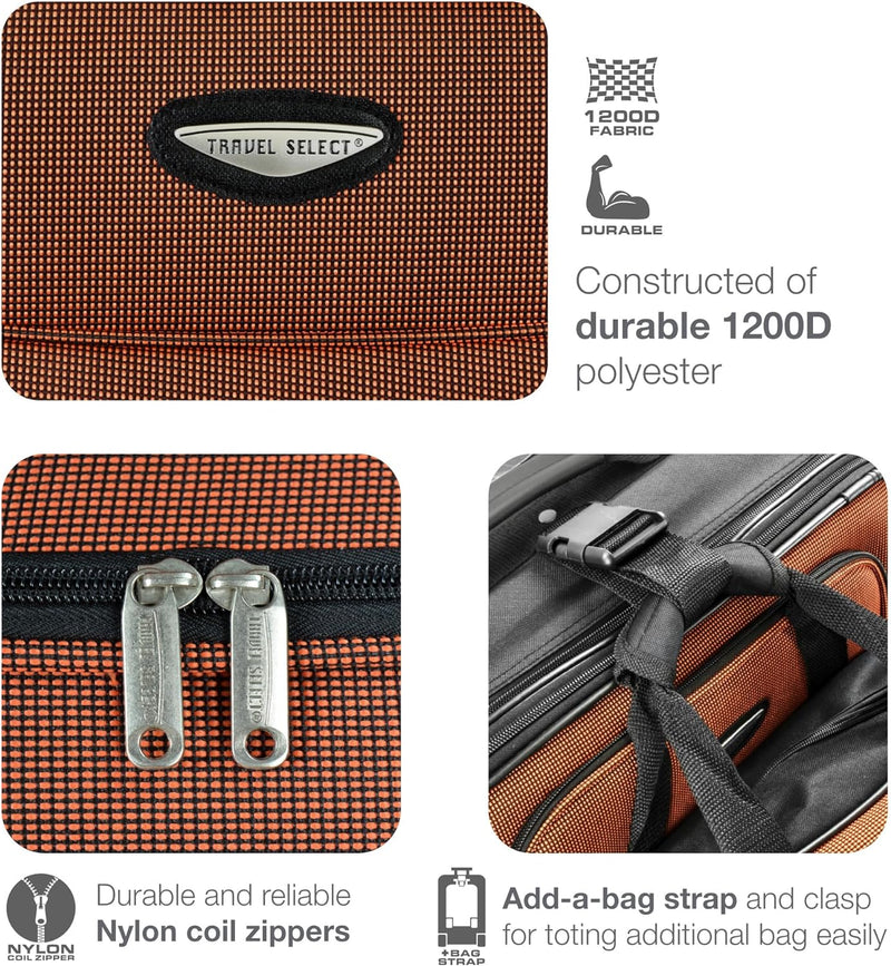 8-teiliges Softshell-Kofferset mit Packwürfeln und TSA-Schloss – TravelMax