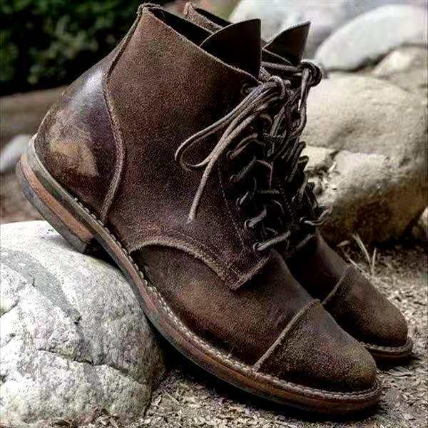 Herren Retro Schnürboots wasserdicht mit Antirutschsohle – Damian