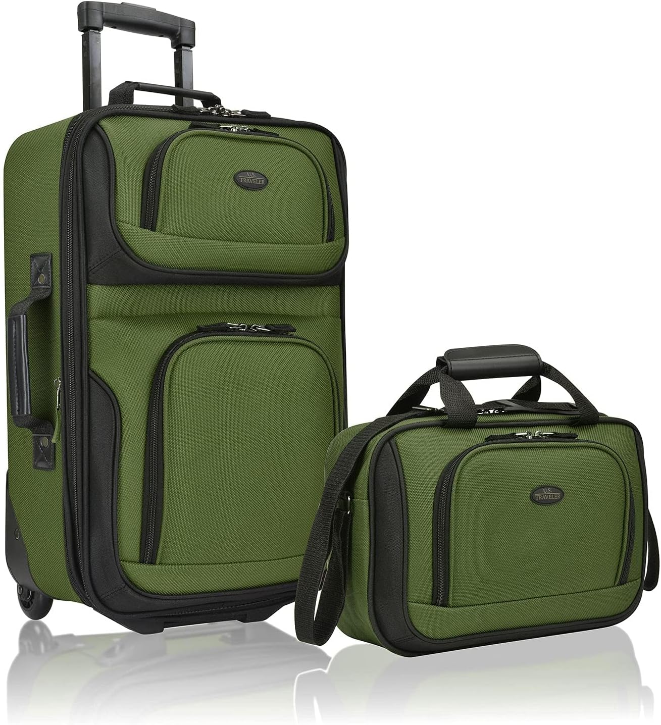 2-teiliges weiches Handgepäck-Set mit erweiterbarem Design und Skate-Rollen