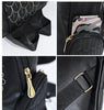 PU-Leder Rucksack mit Eulenprint für Damen – Mehrtaschen-Design