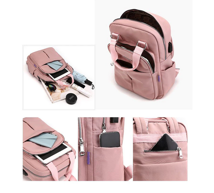 Wasserbeständiger USB-aufladbarer Anti-Diebstahl-Rucksack – Multi-Fach-Design