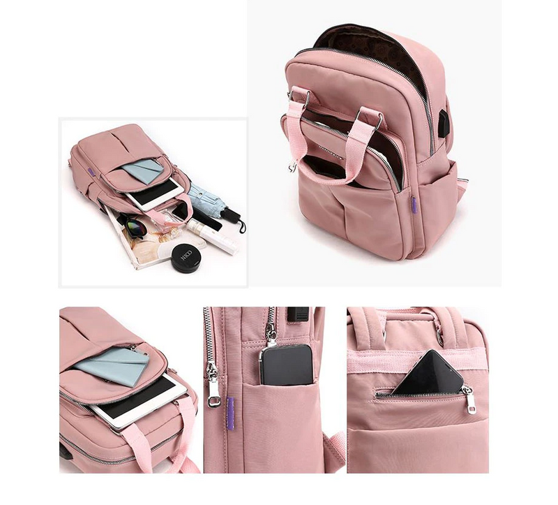 Wasserbeständiger USB-aufladbarer Anti-Diebstahl-Rucksack – Multi-Fach-Design