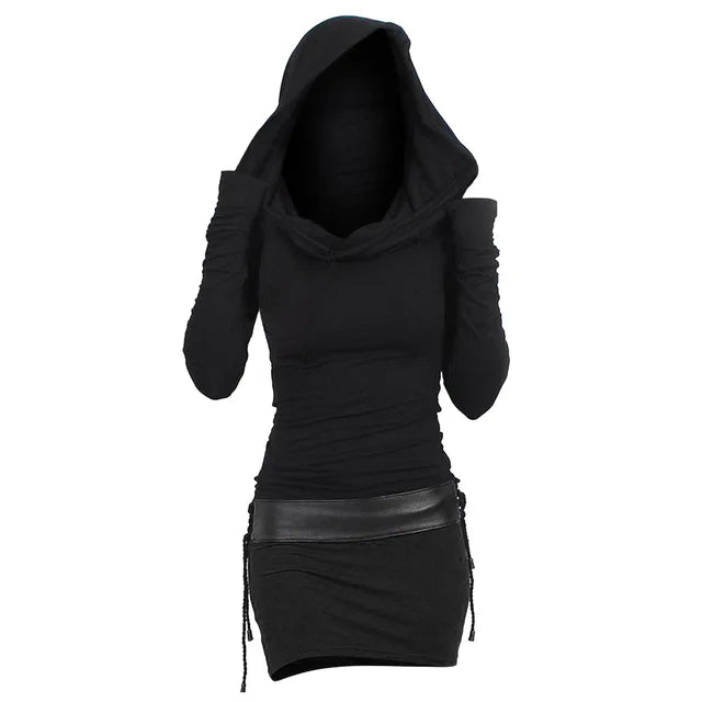 Lässiges & Bequemes Kapuzenkleid mit Langarm – Selina