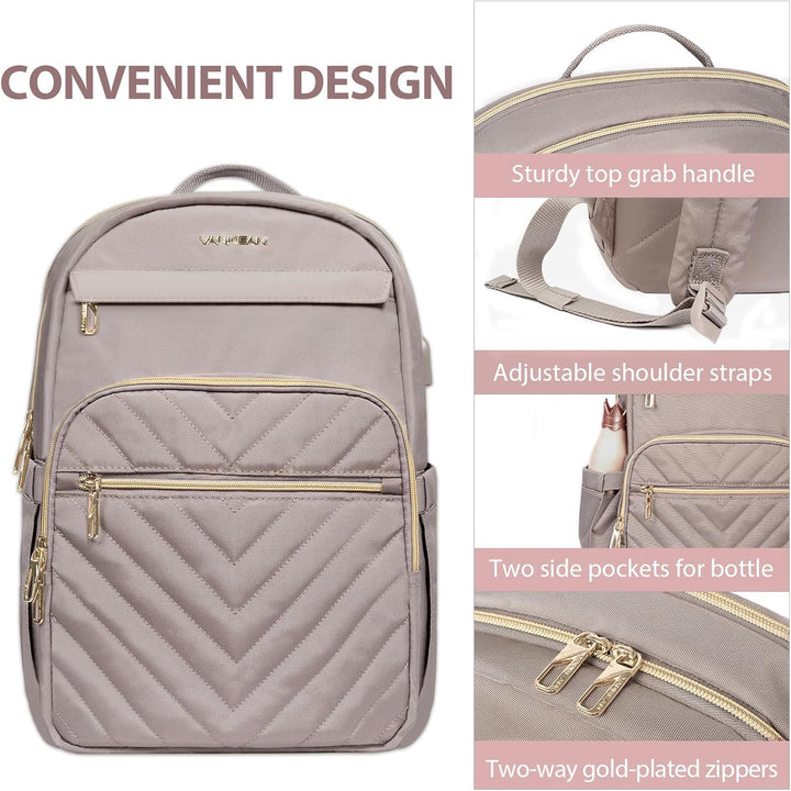 Leichter Wasserdichter Laptop-Rucksack mit USB-Anschluss – 15,6" kompatibel