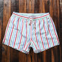 Gestreifte Herren-Shorts mit elastischem Bund – Matteo