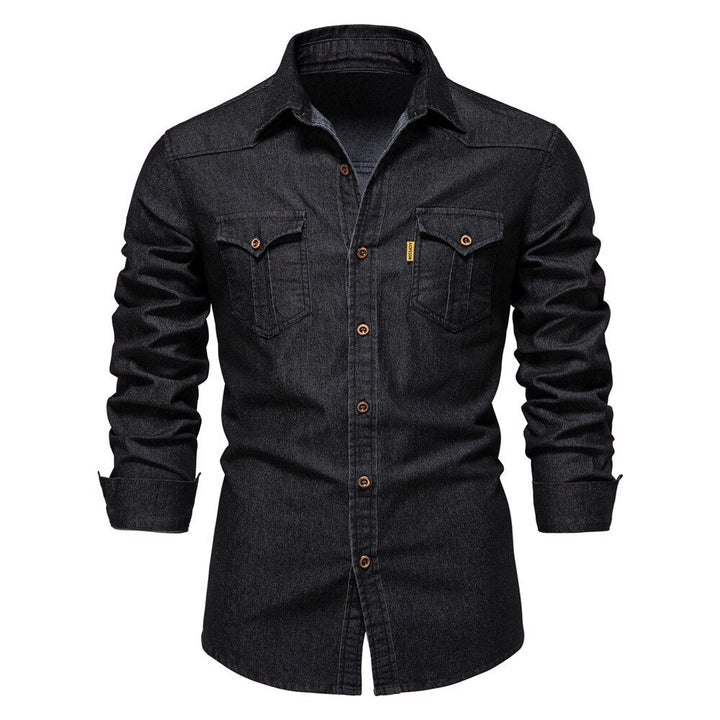 Elastisches Baumwoll-Denim-Hemd - Logan