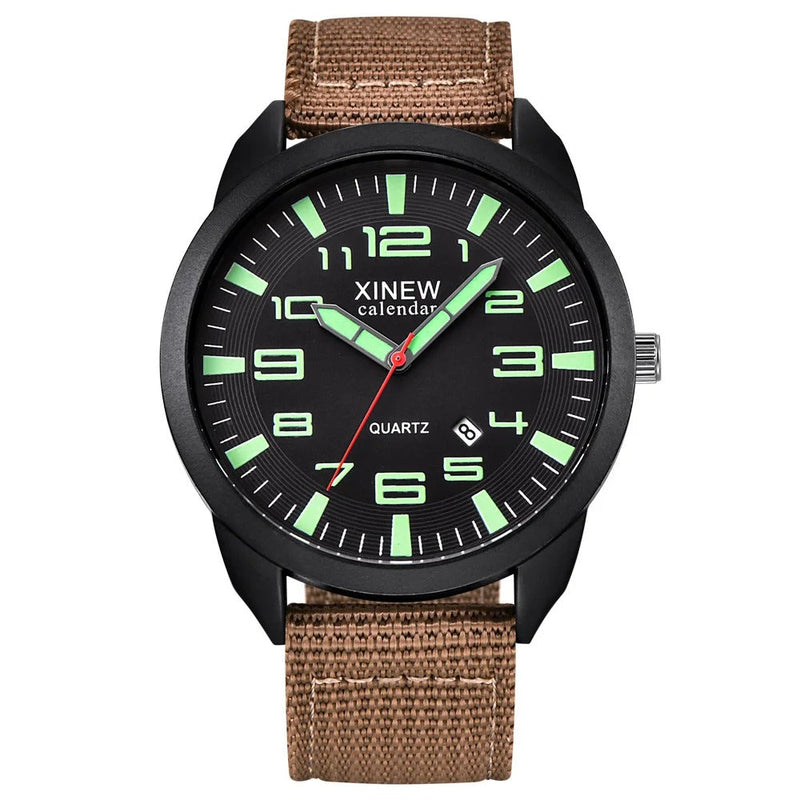 Quartz Uhr mit Leuchtzifferblatt & Kalender – Lumo