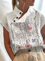 Kurzarm-Blusenshirt mit verspieltem Print – Felicia