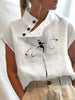 Kurzarm-Blusenshirt mit verspieltem Print – Felicia