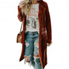 Damen Samt-Duster-Mantel – Valentina