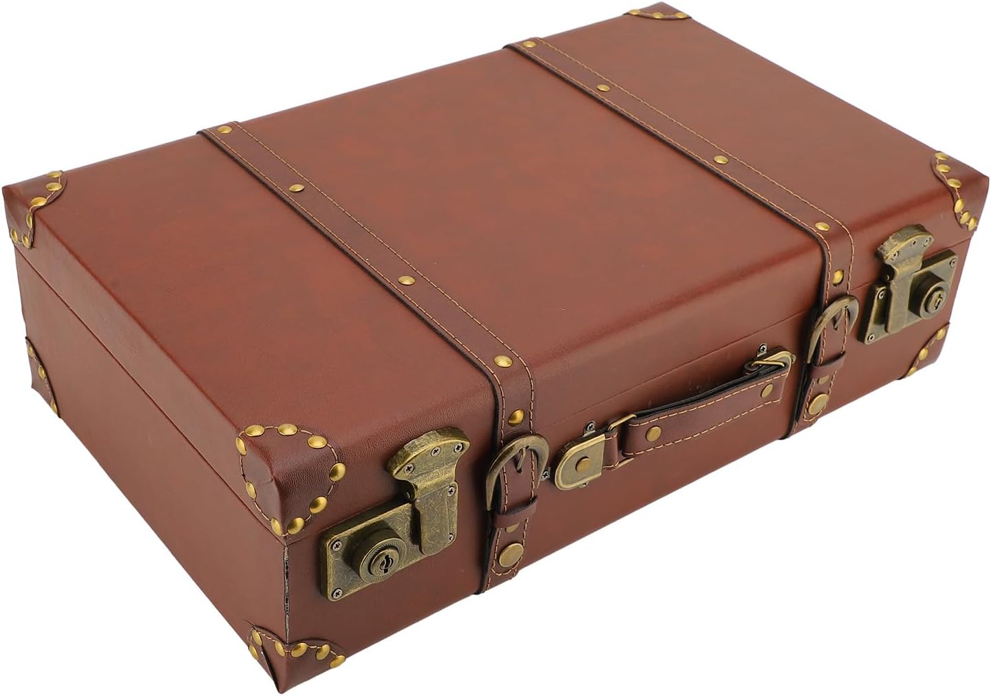 Vintage Leder-Overnight-Handgepäckkoffer mit Legierungsschloss – Heritage Braun