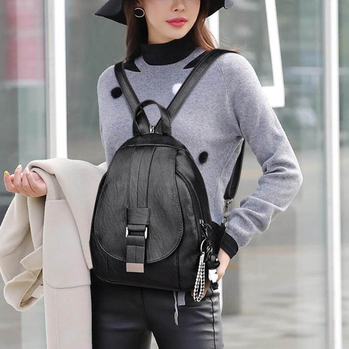 Premium wasserdichter Lederrucksack für Damen