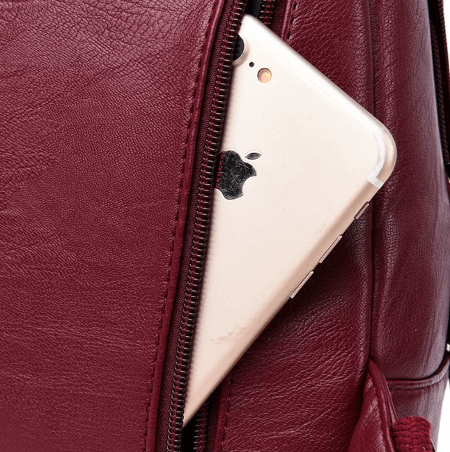 Premium wasserdichter Lederrucksack für Damen