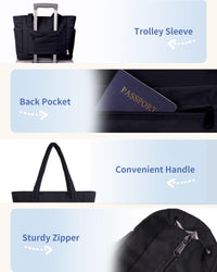 Gepolsterte Puffer Tote mit Becherhalter und Laptopfach für Reisen und Arbeit