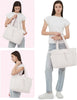 Gepolsterte Puffer Tote mit Becherhalter und Laptopfach für Reisen und Arbeit