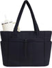 Gepolsterte Puffer Tote mit Becherhalter und Laptopfach für Reisen und Arbeit