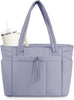 Gepolsterte Puffer Tote mit Becherhalter und Laptopfach für Reisen und Arbeit