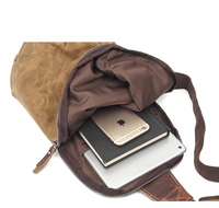 Wasserabweisende Canvas-Umhängetasche mit Anti-Diebstahlfach – MultiWear