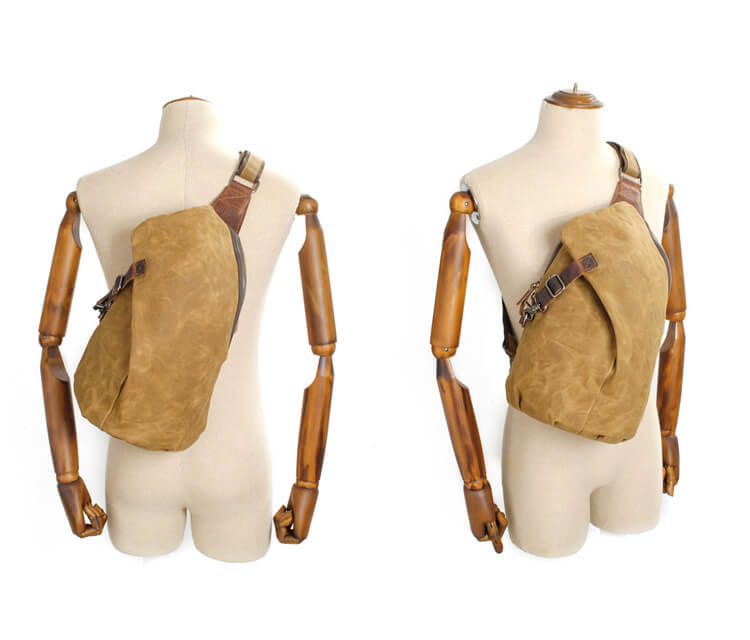 Wasserabweisende Canvas-Umhängetasche mit Anti-Diebstahlfach – MultiWear