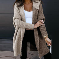 Damen Strickjacke mit Patchwork-Design – Herbstzauber Amarelle