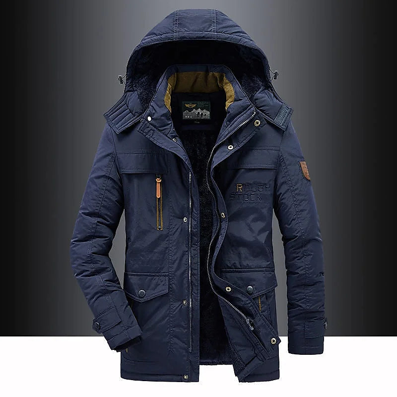 Herren-Parka mit Fleece-Innenfutter – Leventis