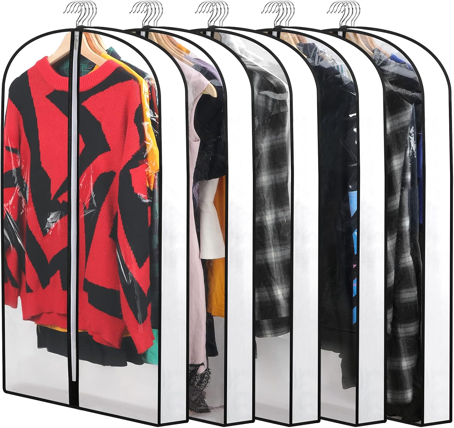 PEVA Kleidersack-Set – 12er-Pack Hängende Kleiderhüllen in 3 Größen (Kaufe 1, erhalte 1 GRATIS)