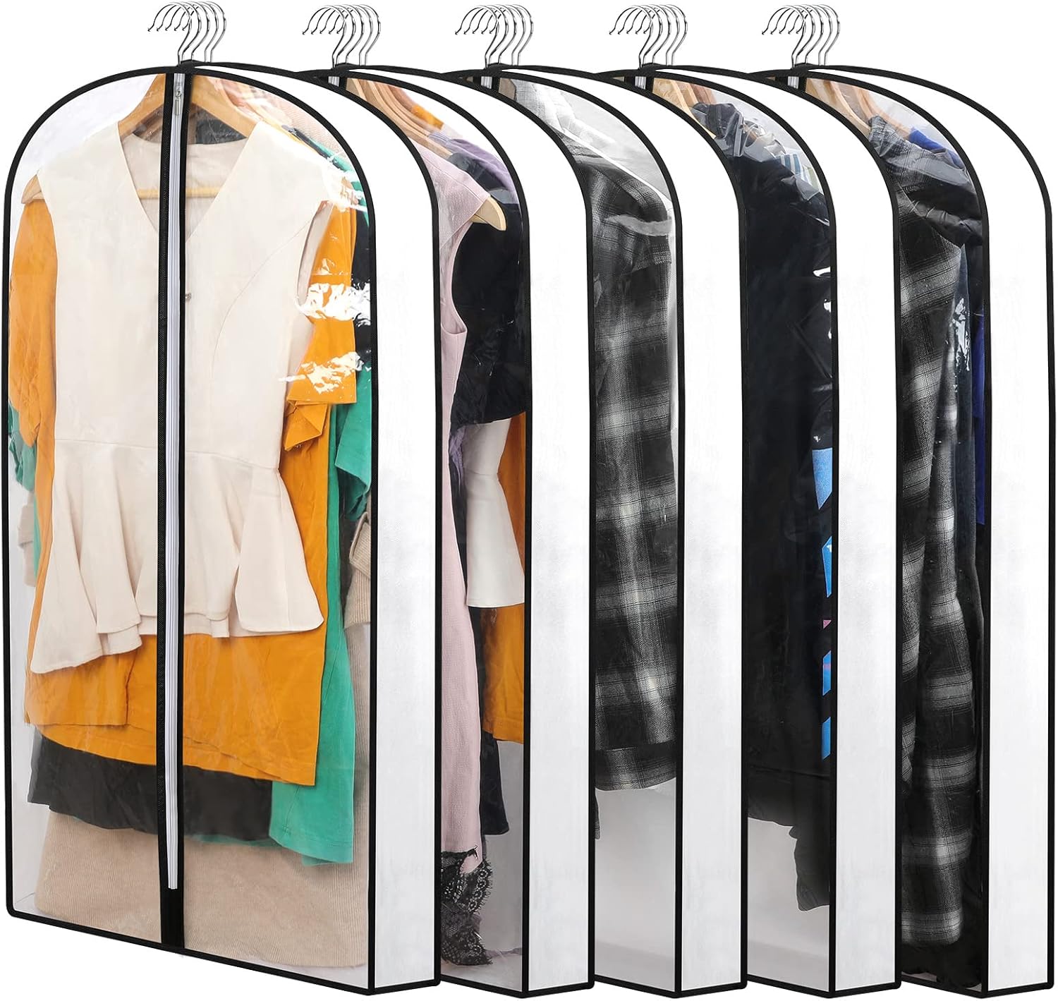 PEVA Kleidersack-Set – 12er-Pack Hängende Kleiderhüllen in 3 Größen (Kaufe 1, erhalte 1 GRATIS)