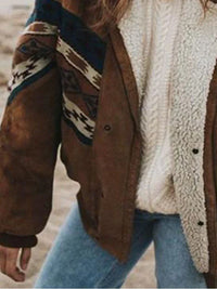 Warme Retro-Plüsch-Winterjacke – Daisy