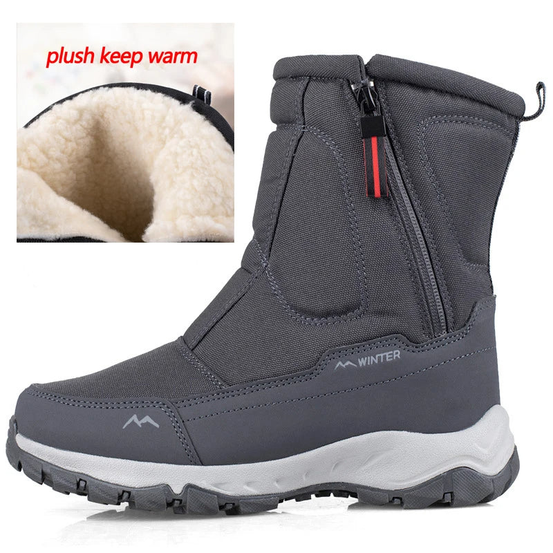 Halbhohe Schneestiefel | Warme Winterstiefel