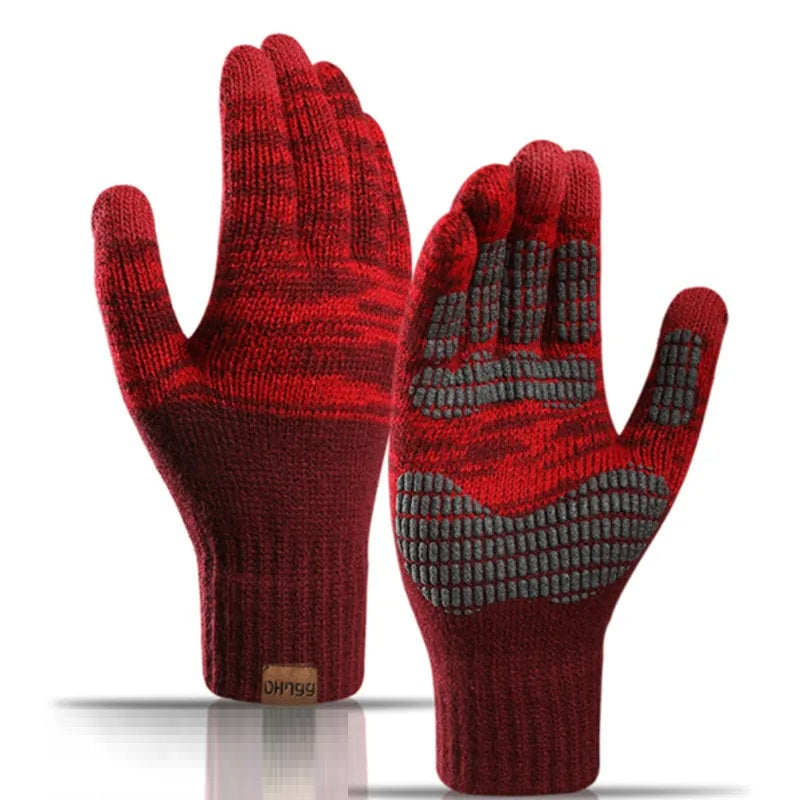 dicke Outdoor-Handschuhe | Gestrickte Touchscreen-Handschuhe