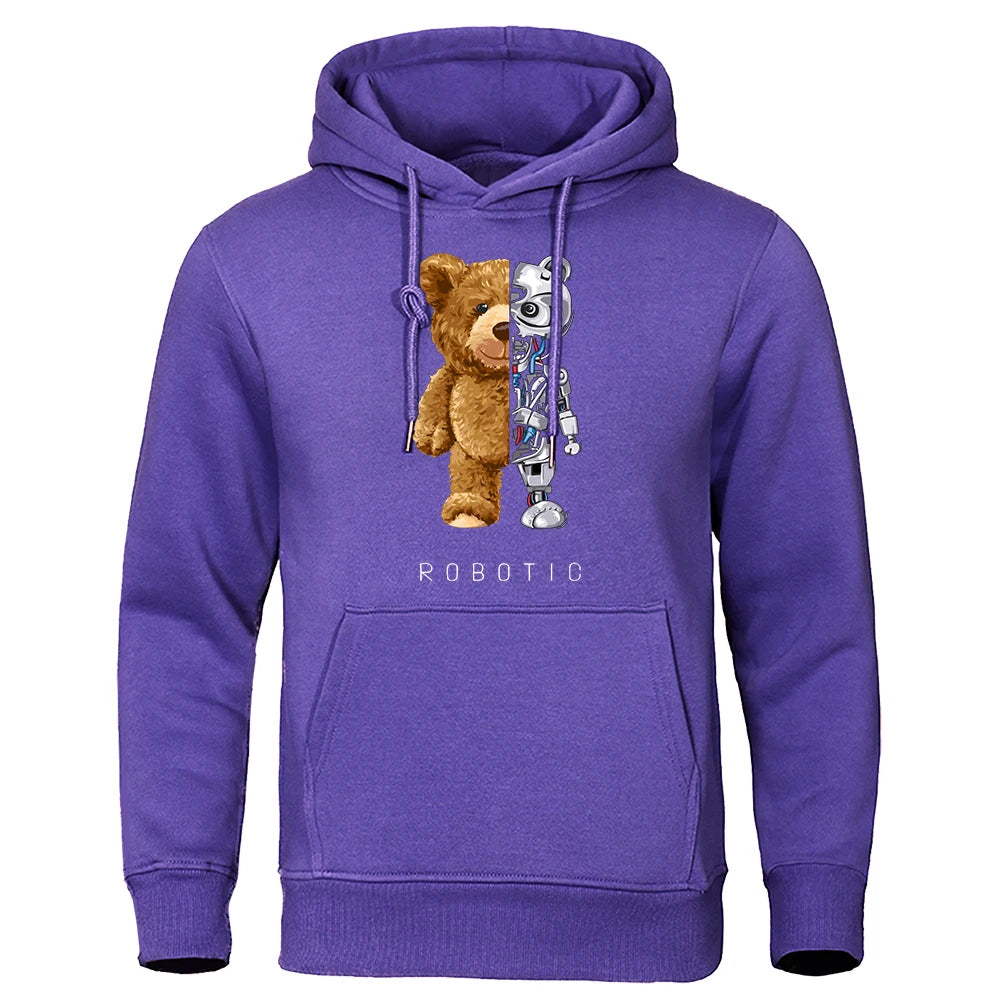 Robo Bear Kapuzenpullover | Teddy Tech-Sweatshirt