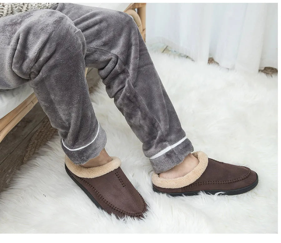 Wildleder-Slipper | Ultra bequeme Hausschuhe