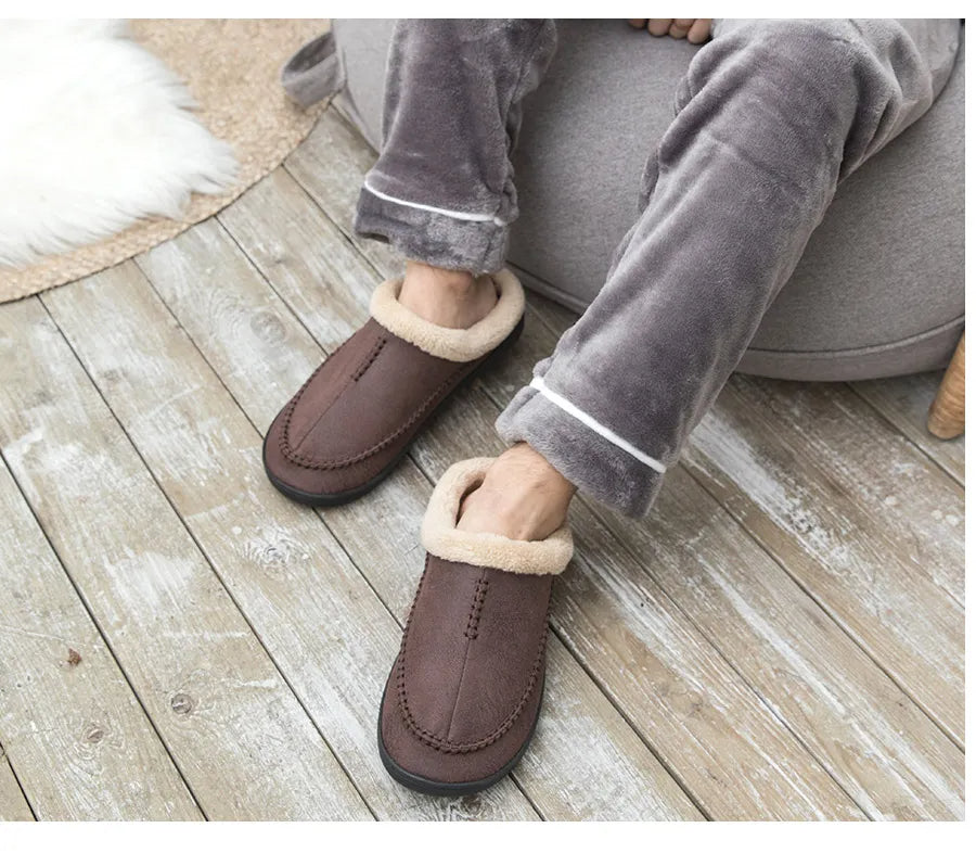 Wildleder-Slipper | Ultra bequeme Hausschuhe