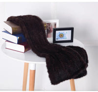 Strickschal | Warmer und stilvoller Nerzpelzschal